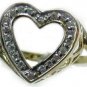 25 tcw Genuine Diamond 14K Gold Heart Ring ( Ladies diamond)