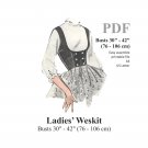 Ladies Waistcoat Sewing Pattern. Steampunk, Victorian Style or Cosplay. PDF Download