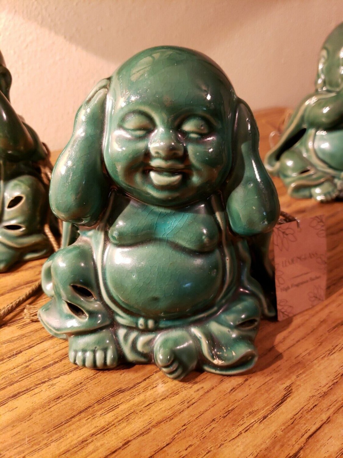 3 GC Fragrance Ceramic Buddha Statue Fragance & Sachet Holder Decor