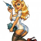 Sexy NURSE CANDY PINUP GIRL CARTOON STICKER 6" ( Free Shipping)