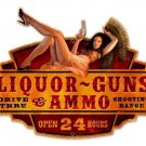 Retro Liquor Guns Ammo Pinup Girl Vinyl Decal Sticker Waterproof