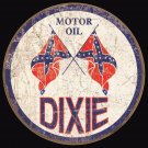 Dixie Motor Oil Dixie Gas Weathered Round Vinyl Decal Sticker Waterproof