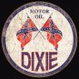 Dixie Motor Oil Dixie Gas Weathered Round Vinyl Decal Sticker Waterproof