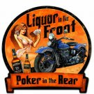 Liquor Up Front Pinup Girl Vinyl Decal Sticker Waterproof