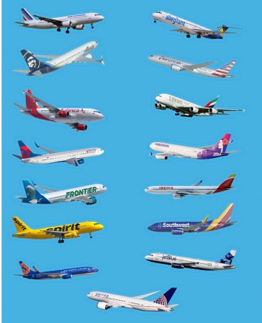 Airline Vinyl Decal Sticker Waterproof