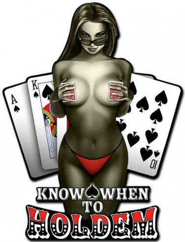 Know When To Holdem Vinyl Decal Sticker Waterproof