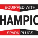 CHAMPION Spark Plugs Equipped Color Vinyl Decal Sticker Waterproof