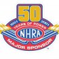 NHRA 50 YEARS OF POWER Vinyl Decal Sticker Waterproof