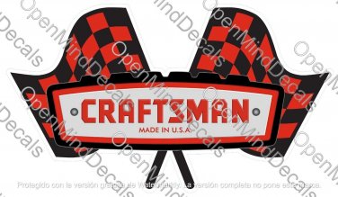 CRAFTSMAN TOOLS RACING STICKER DECAL MECHANIC TOOLBOX SIGN CHEST USA
