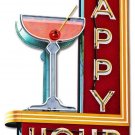 Happy Hour Bar Vintage Vinyl Decal Sticker Waterproof