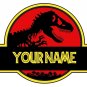 CUSTOM "YOUR NAME" Personalized Jurassic Park Color  Vinyl Sticker Waterproof