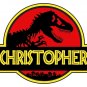 CUSTOM "YOUR NAME" Personalized Jurassic Park Color  Vinyl Sticker Waterproof