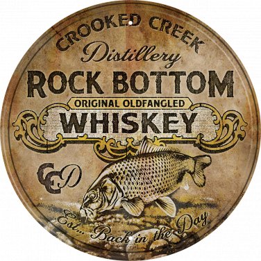 Rock Bottom Whiskey Vinyl Decal Sticker Waterproof