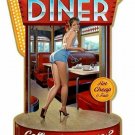 Diner Pinup Girl Vinyl Decal Sticker Waterproof