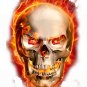 Flaming Skull Biker Color Vinyl Decal Sticker Waterproof
