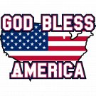God Bless America Color Vinyl Decal Sticker Waterproof