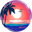 Beach Sunset Vinyl Decal Sticker Waterproof