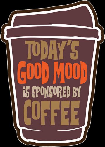 Coffee Good Mood Color Vinyl Decal Sticker Waterproof