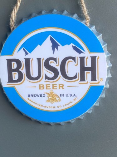 Bush Beer Decorative Bottle Caps Metal Cafe Beer Bar Decoration 6"