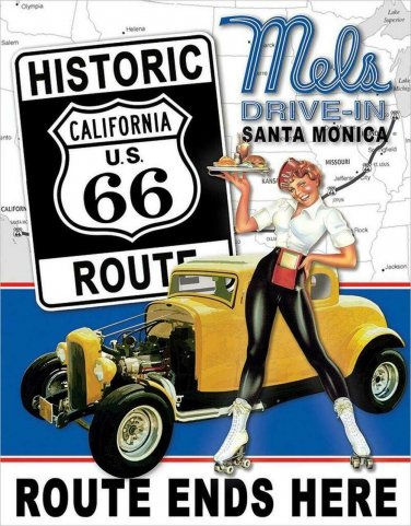 Mel's Route 66 Vinyl Decal Sticker Waterproof