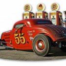 1933 Ol' Skool Coupe w Pump Girl Vinyl Decal Sticker Waterproof