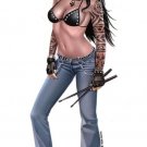 SEXY Tattooed MUSICIAN DRUMMERPINUP 6" ( Free Shipping)