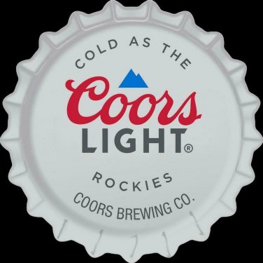 Coors Light Bottle Cap Vinyl Decal Sticker Waterproof