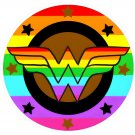 Wonder Woman Gay Flag Pride LGBT Vinyl Sticker Waterproof.