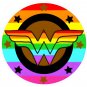 Wonder Woman Gay Flag Pride LGBT Vinyl Sticker Waterproof.