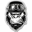 Gorilla Biker Helmet Color Vinyl Decal Sticker Waterproof