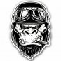 Gorilla Biker Helmet Color Vinyl Decal Sticker Waterproof