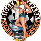 Bigger Sparks Pinup Vinyl Decal Sticker Waterproof