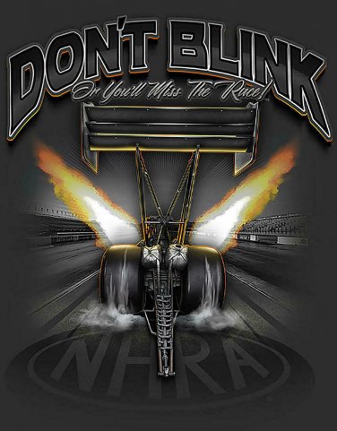 NHRA Don't Blink Vinyl Decal Sticker Waterproof