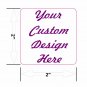 150 CUSTOM PERSONALIZED SEALS LABELS GLOSSY STICKERS 2" X 2" ROUND CORNER SQUARE