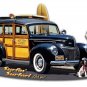 Woody Surfin  Surfari Vintage Vinyl Decal Sticker Waterproof