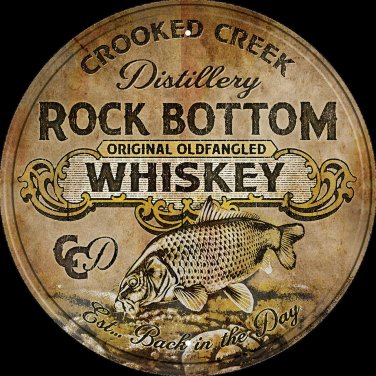Rock Bottom Whiskey  Vinyl Decal Sticker Waterproof