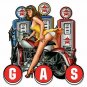 Gas Pump Pinup Vinyl Decal Sticker Waterproof