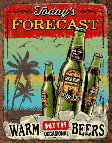 todays-forecast-beers Vinyl Decal Sticker Waterproof