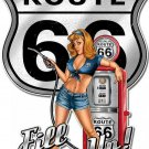 RT66 Pin Up Fill Her Up Vinyl Decal Sticker Waterproof