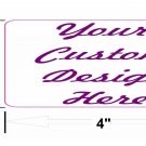 100 CUSTOM PERSONALIZED SEALS LABELS GLOSSY STICKERS 2" X 4" ROUND CORNER SQUARE