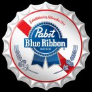 Pabst Blue Ribbon Bottle Cap Vinyl Decal Sticker Waterproof