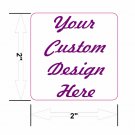 20 CUSTOM PERSONALIZED SEALS LABELS GLOSSY STICKERS 2" X 6" ROUND CORNER SQUARE
