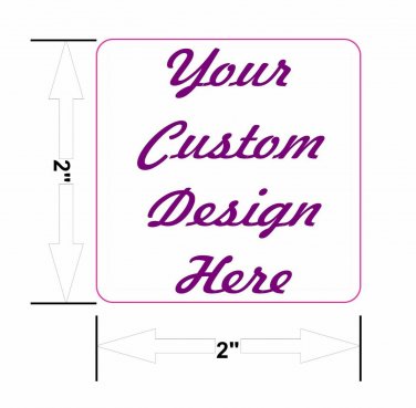20 CUSTOM PERSONALIZED SEALS LABELS GLOSSY STICKERS 2" X 6" ROUND CORNER SQUARE