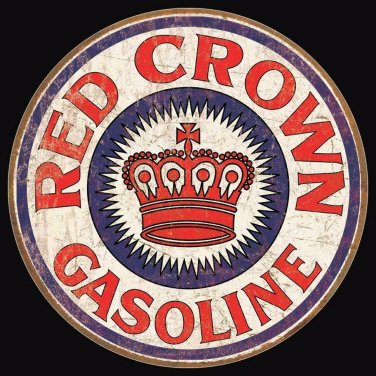Red Crown Gasoline Vinyl Decal Sticker Waterproof
