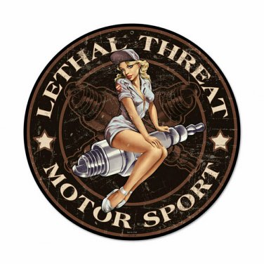 Retro Spark Plug Pinup Vinyl Decal Sticker Waterproof