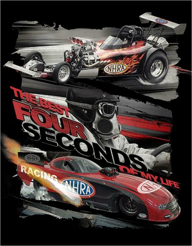 NHRA the Best Four Seconds Vinyl Decal Sticker Waterproof