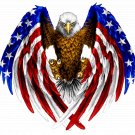 American Eagle Color Vinyl Decal Sticker Waterproof