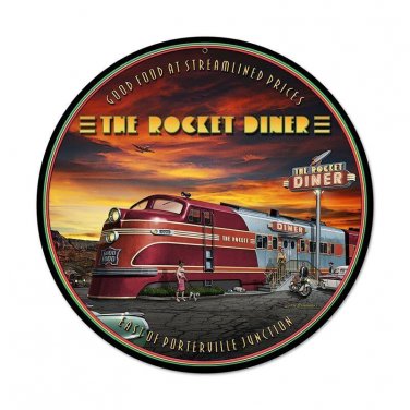 Rocket Diner Vintage Vinyl Decal Sticker Waterproof