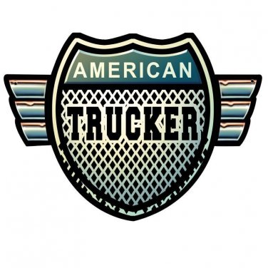 AMERICAN TRUCKER SHIELD Vintage  Vinyl Decal Sticker Waterproof