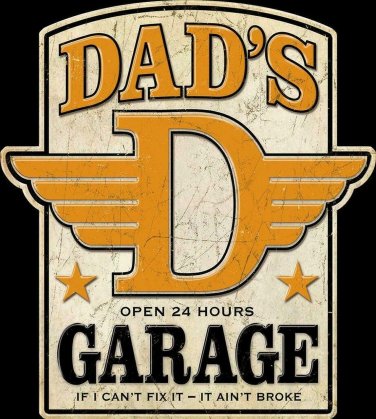 Dads Garage Vinyl Decal Sticker Waterproof